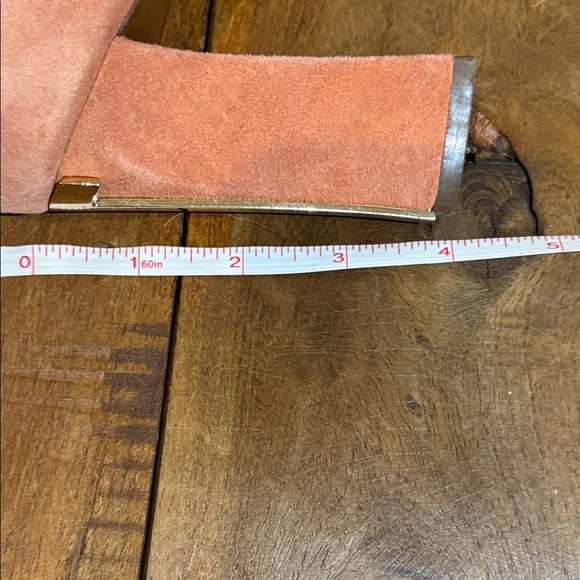 Tory Burch “Georgiana” Open Toe Pumps in Peach Suede – Size 10M - Picture 9 of 9